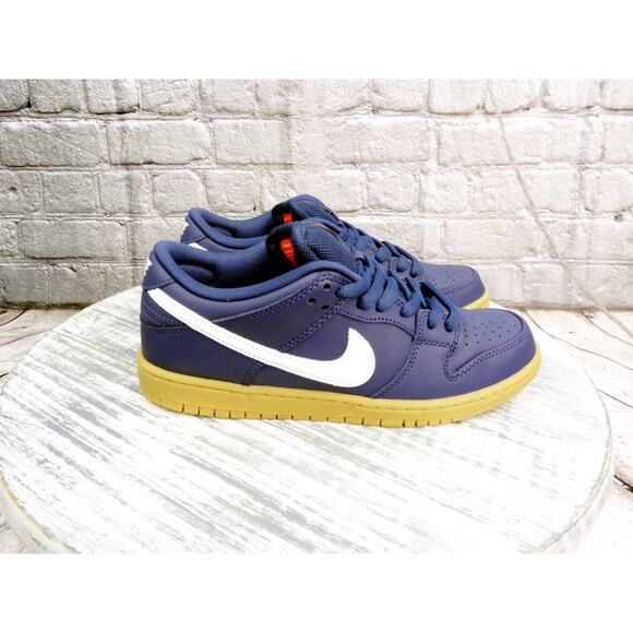 Nike SB Dunk Low Pro Navy White Navy Marine Men Size 8 Used OG Box - Picture 5 of 15